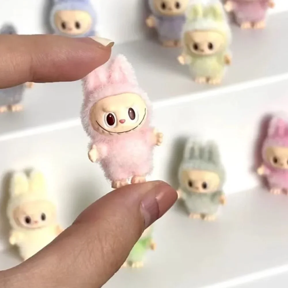 5pc Mini Bunny Figure Set Standing Style | Pastel Desk Decor Cake Topper